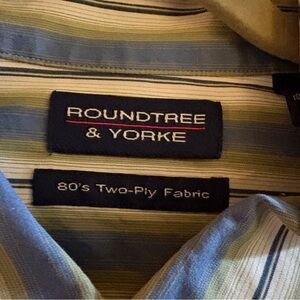 Roundtree & Yorke Multi-Striped Shirt 3XL Long sleeve